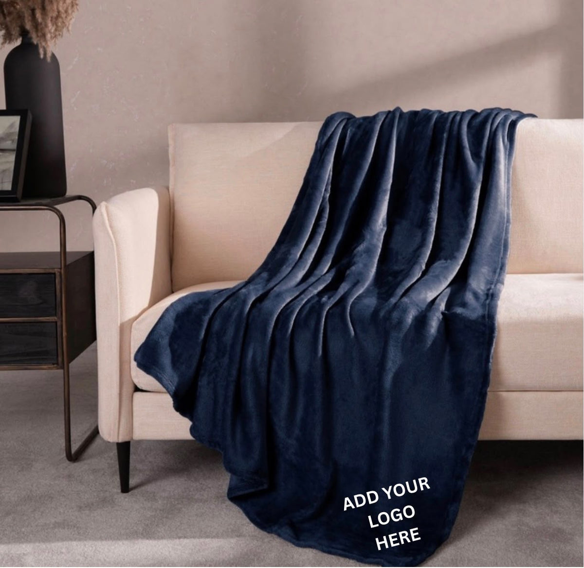 Personalised fleece throw